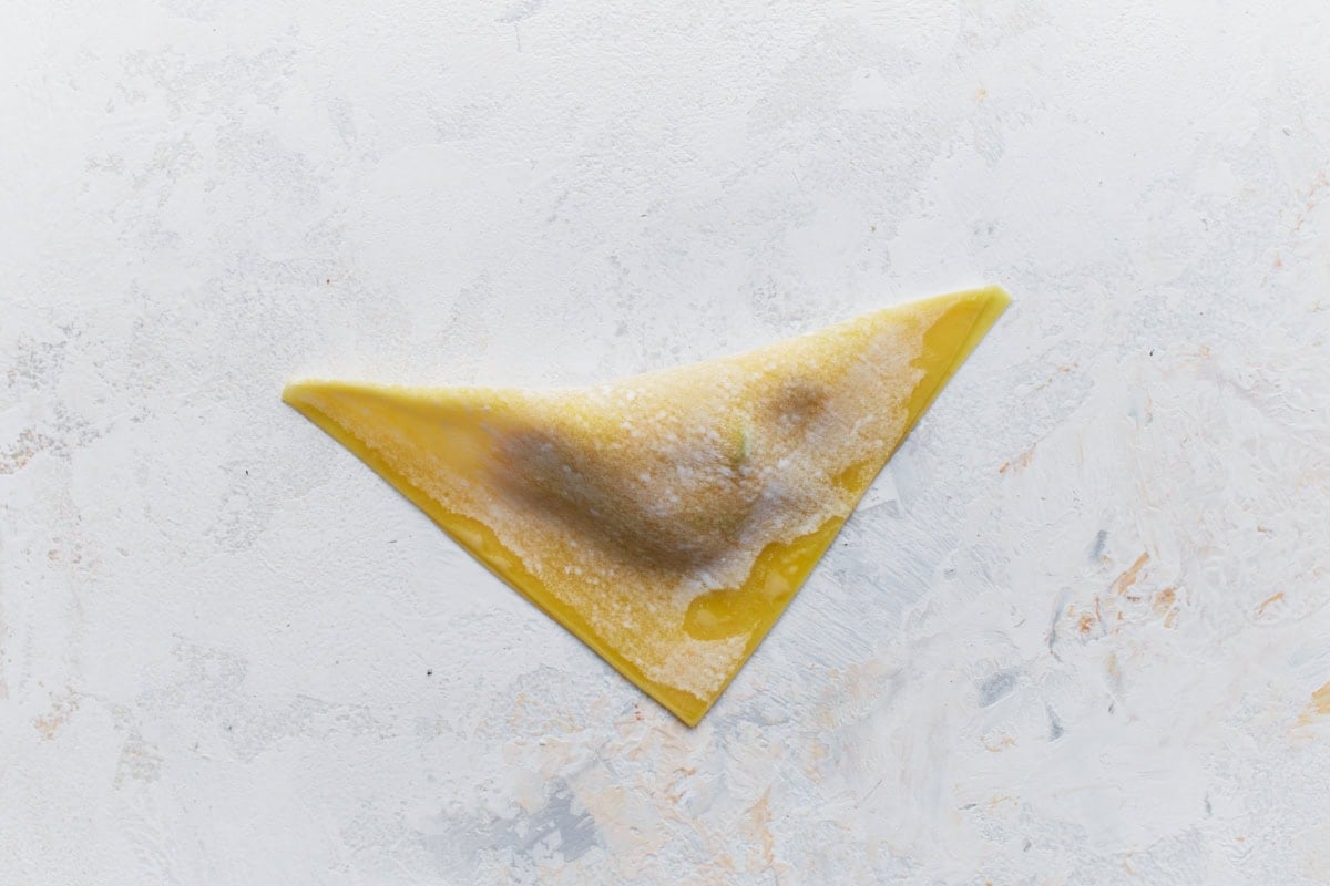 sealed wonton wrapper for gluten free crab rangoon
