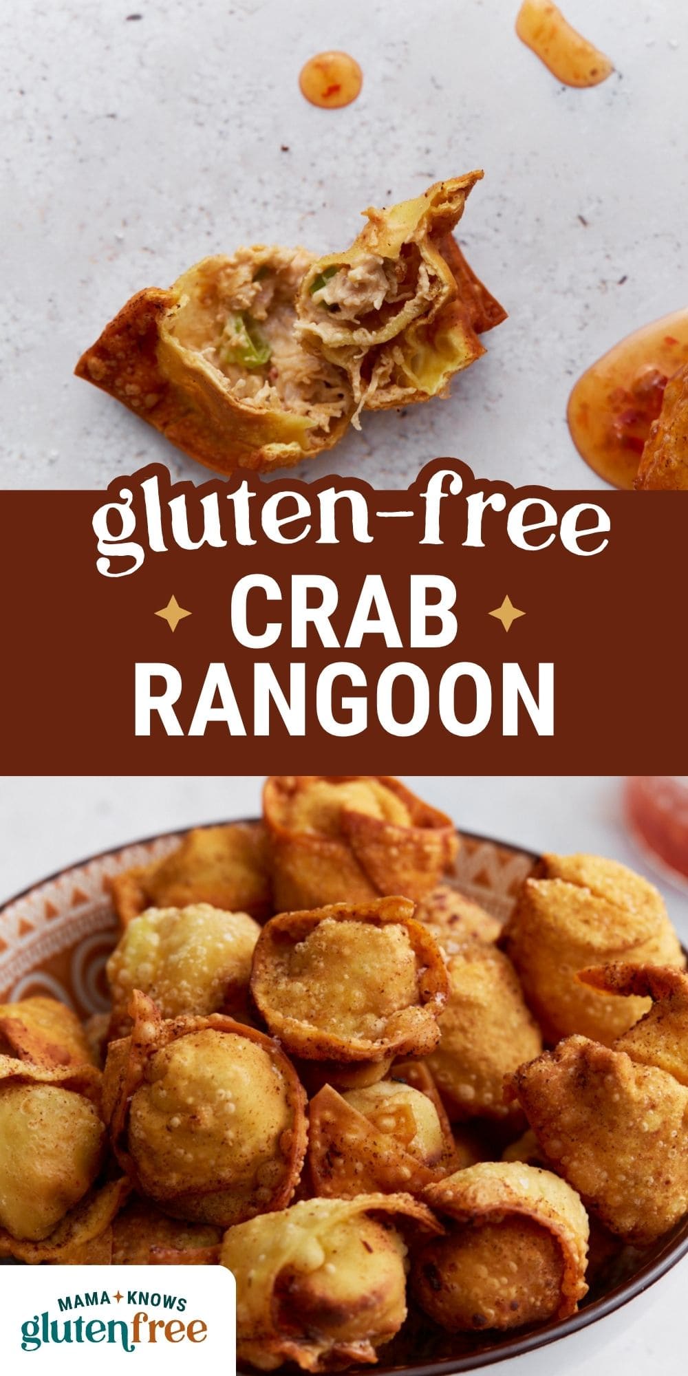 gluten-free crab rangoon pin image