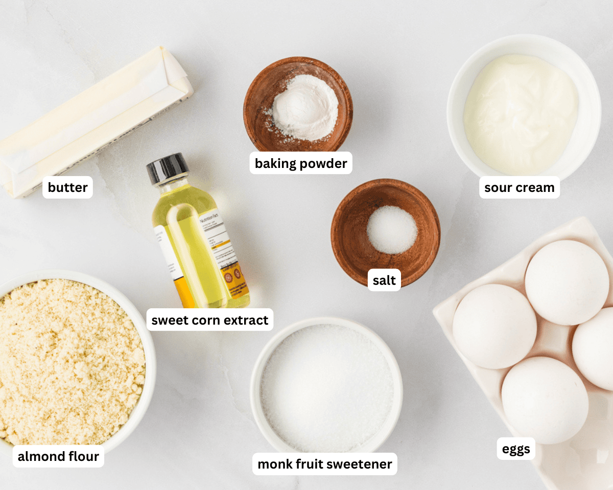 Keto cornbread ingredients