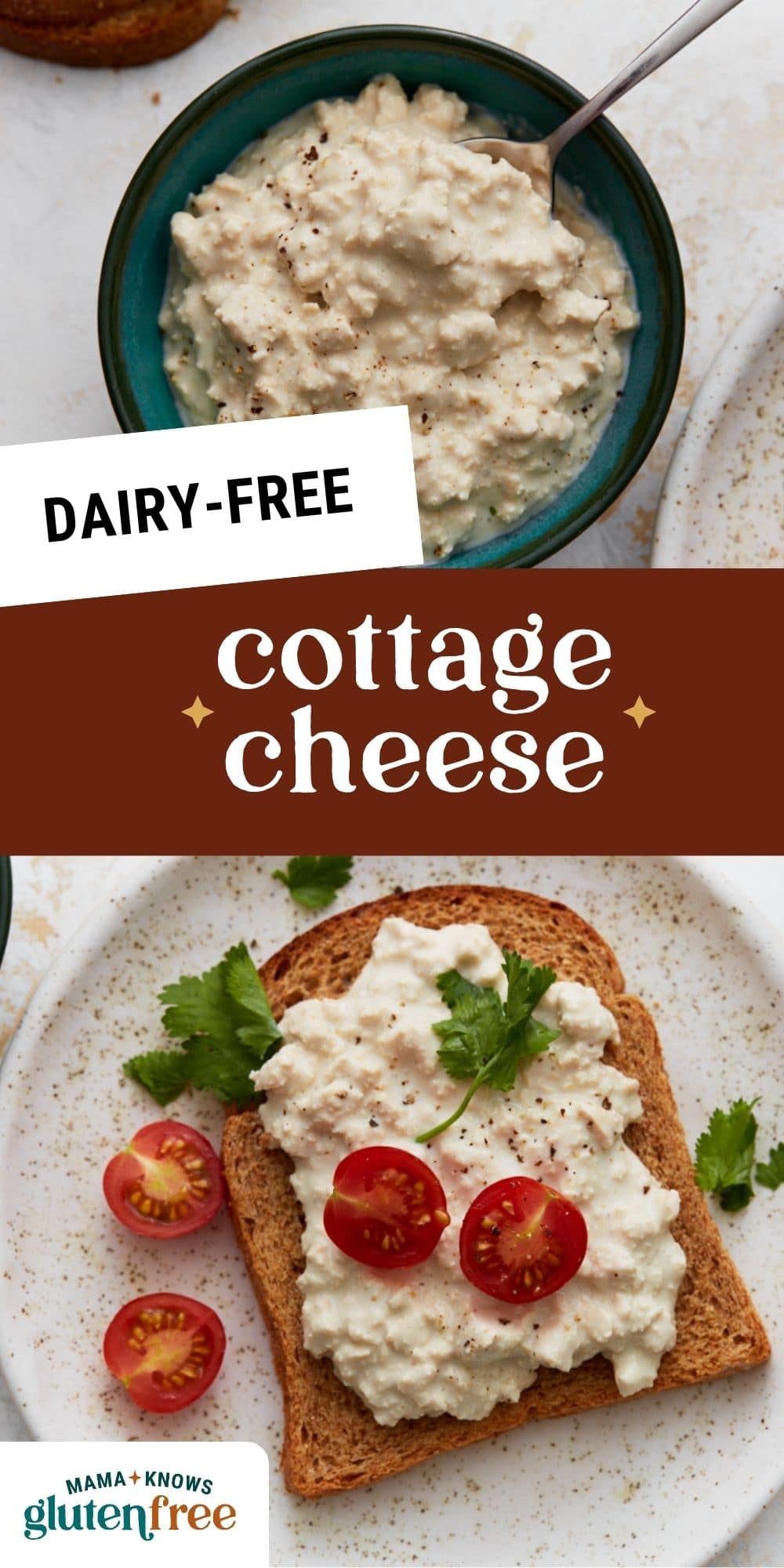 dairy free cottage cheese pin image