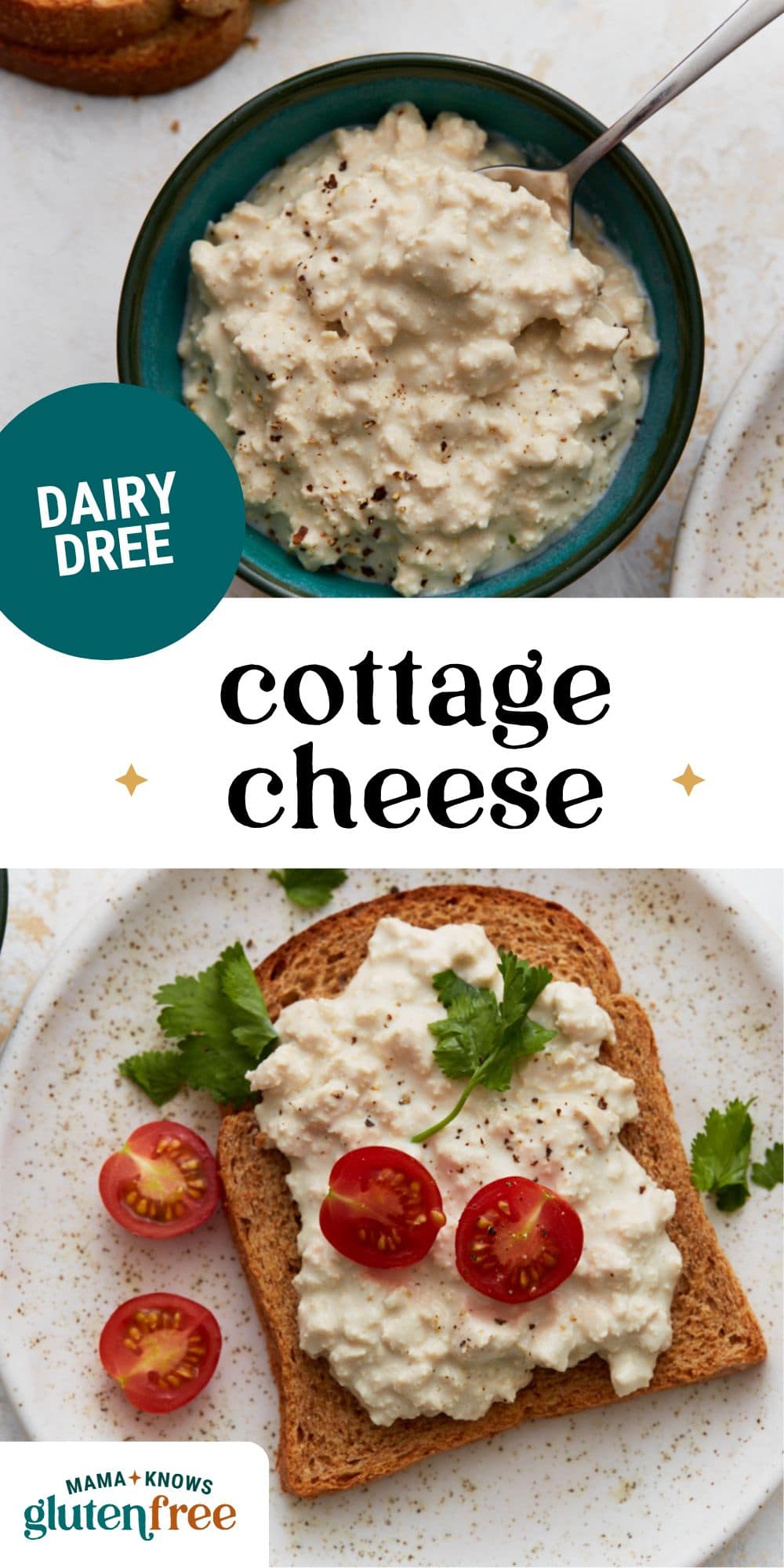 dairy free cottage cheese pin image