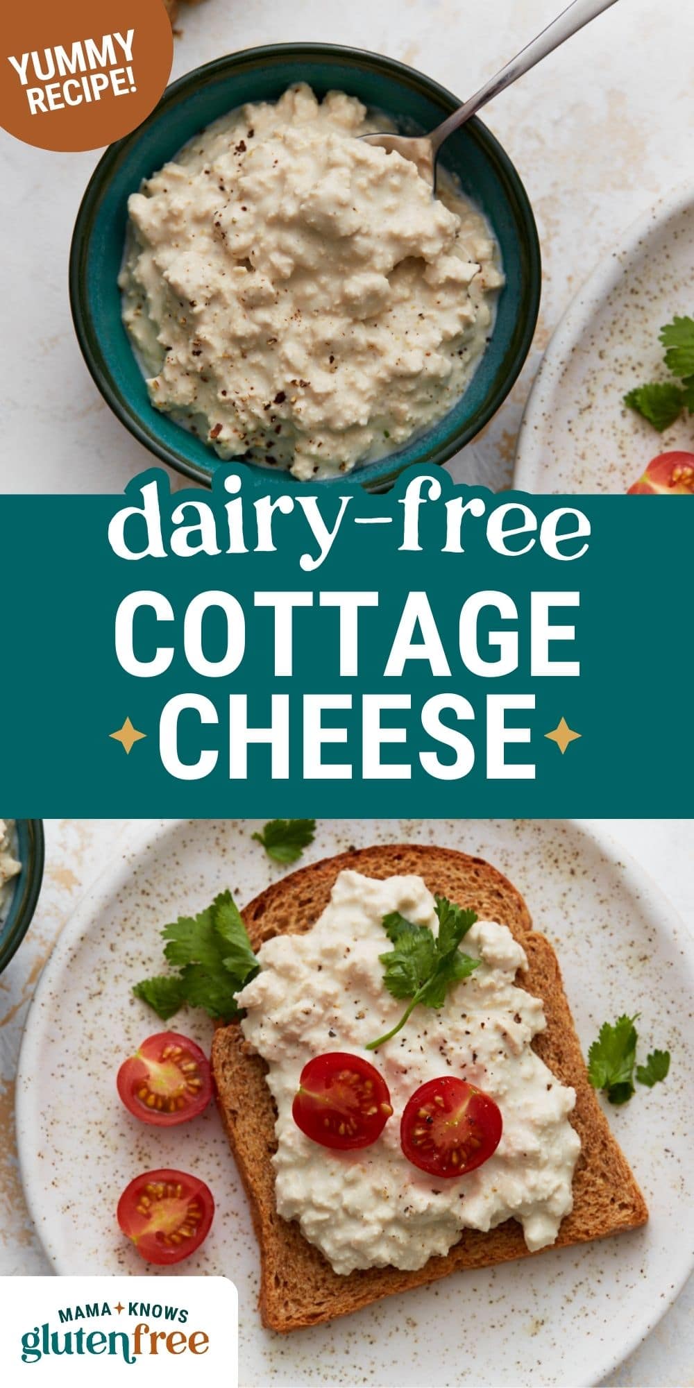 dairy free cottage cheese pin image