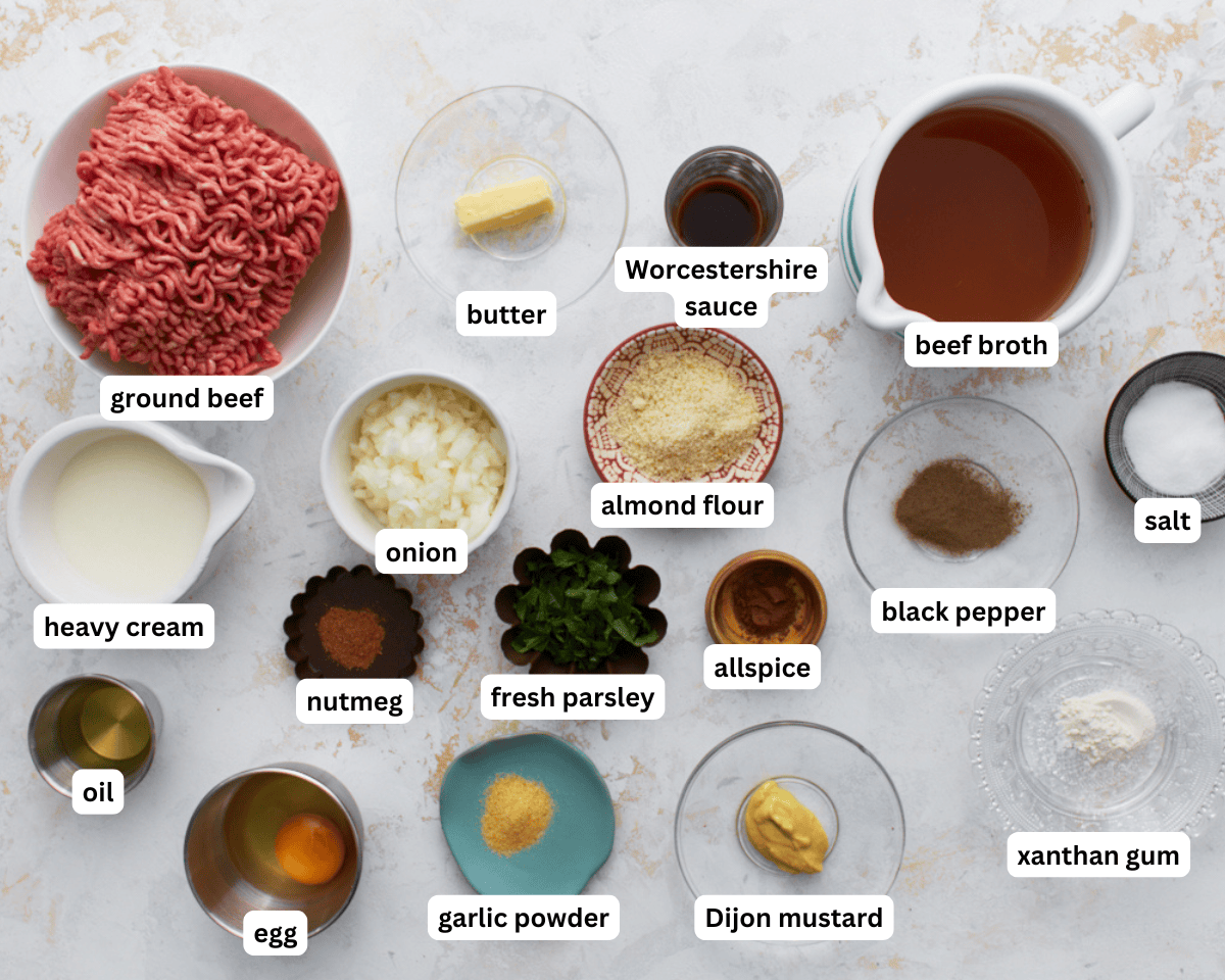 Keto Swedish meatballs ingredients