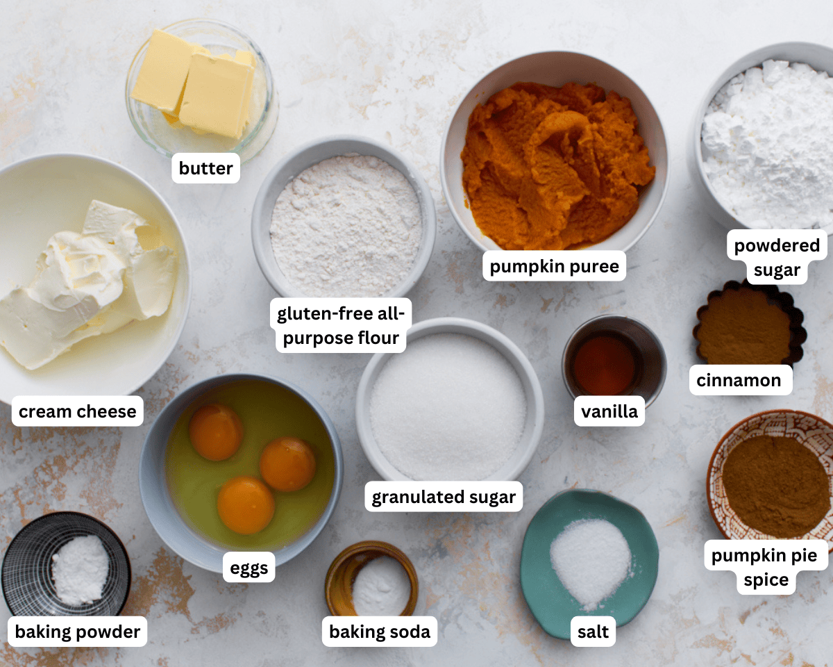 Gluten-free pumpkin roll ingredients