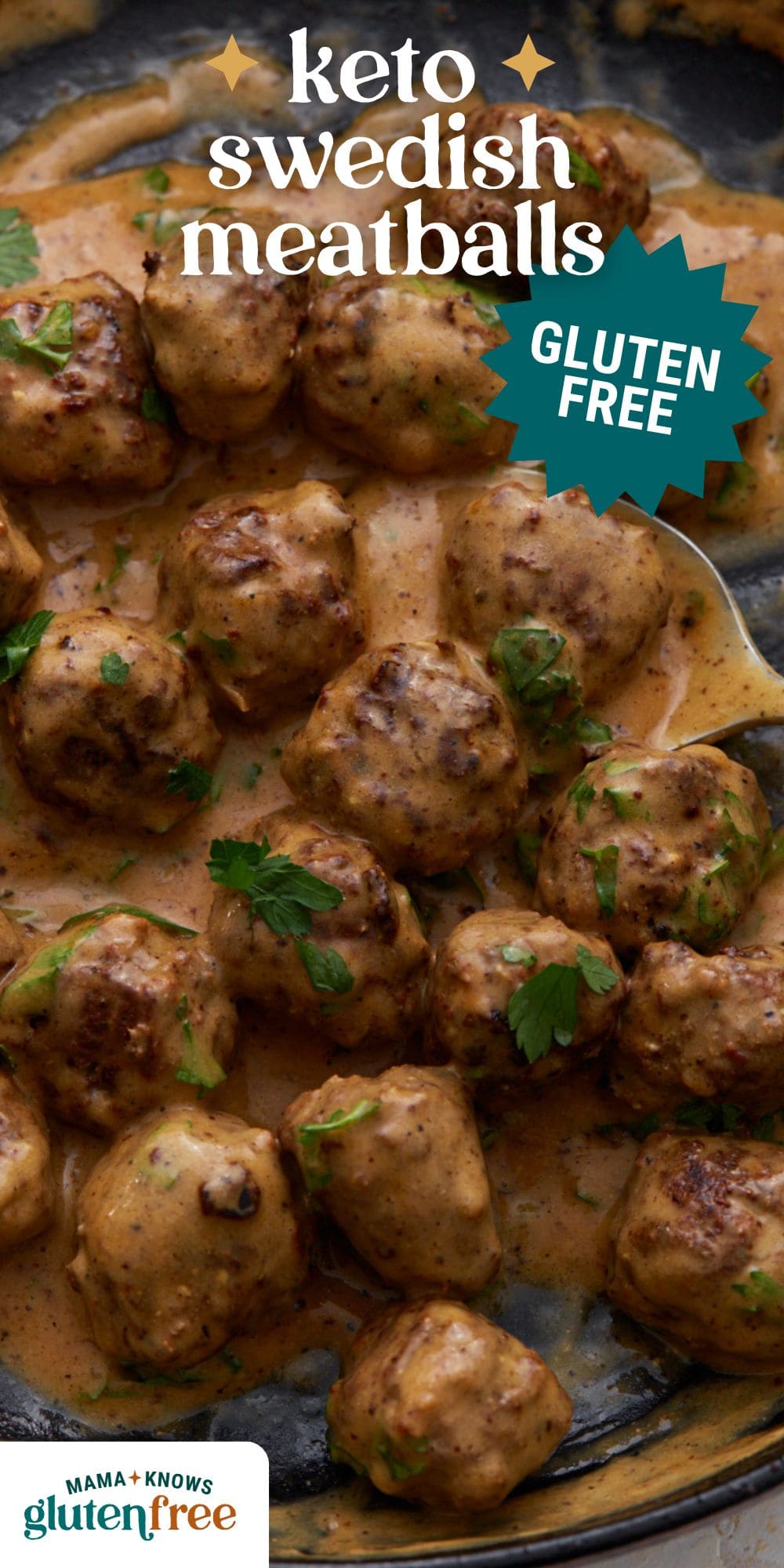 Keto swedish meatballs pin image