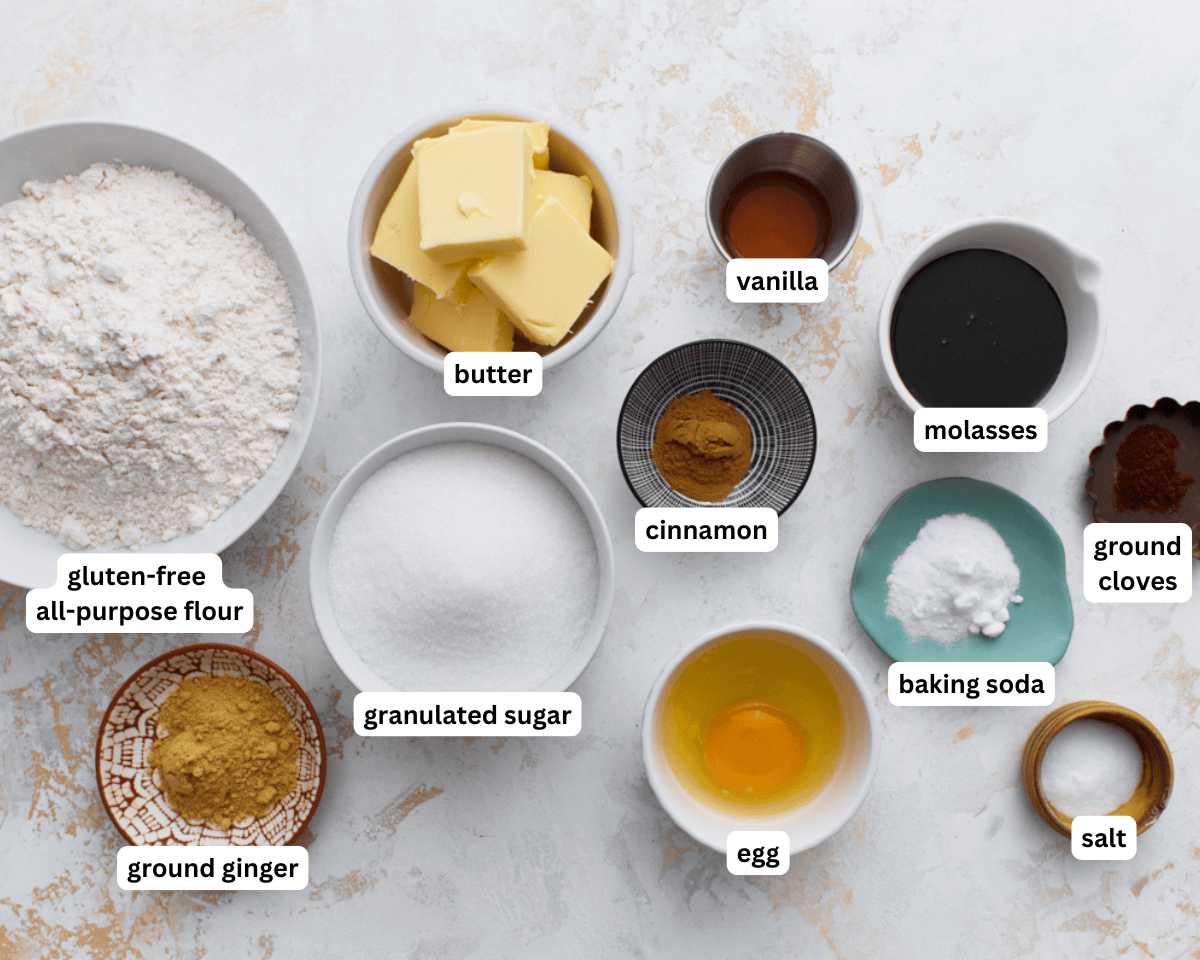 Gluten-free gingersnaps ingredients