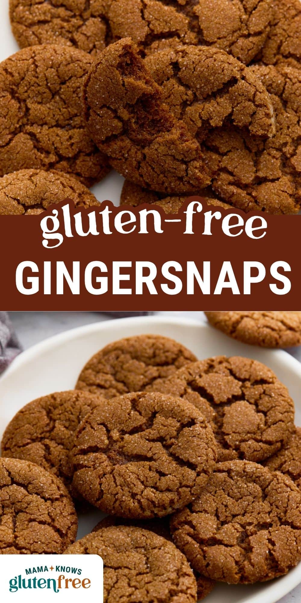 gluten free gingersnaps pin image