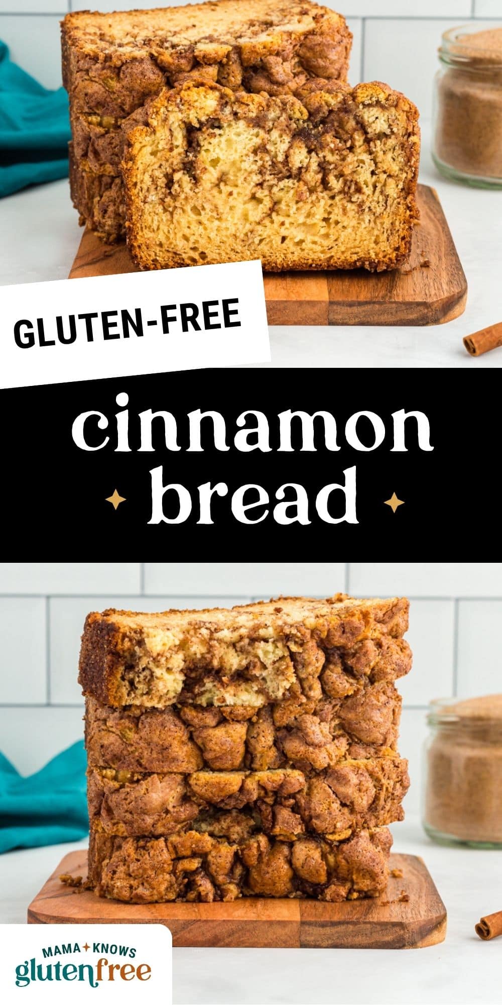 gluten free cinnamon bread pin image