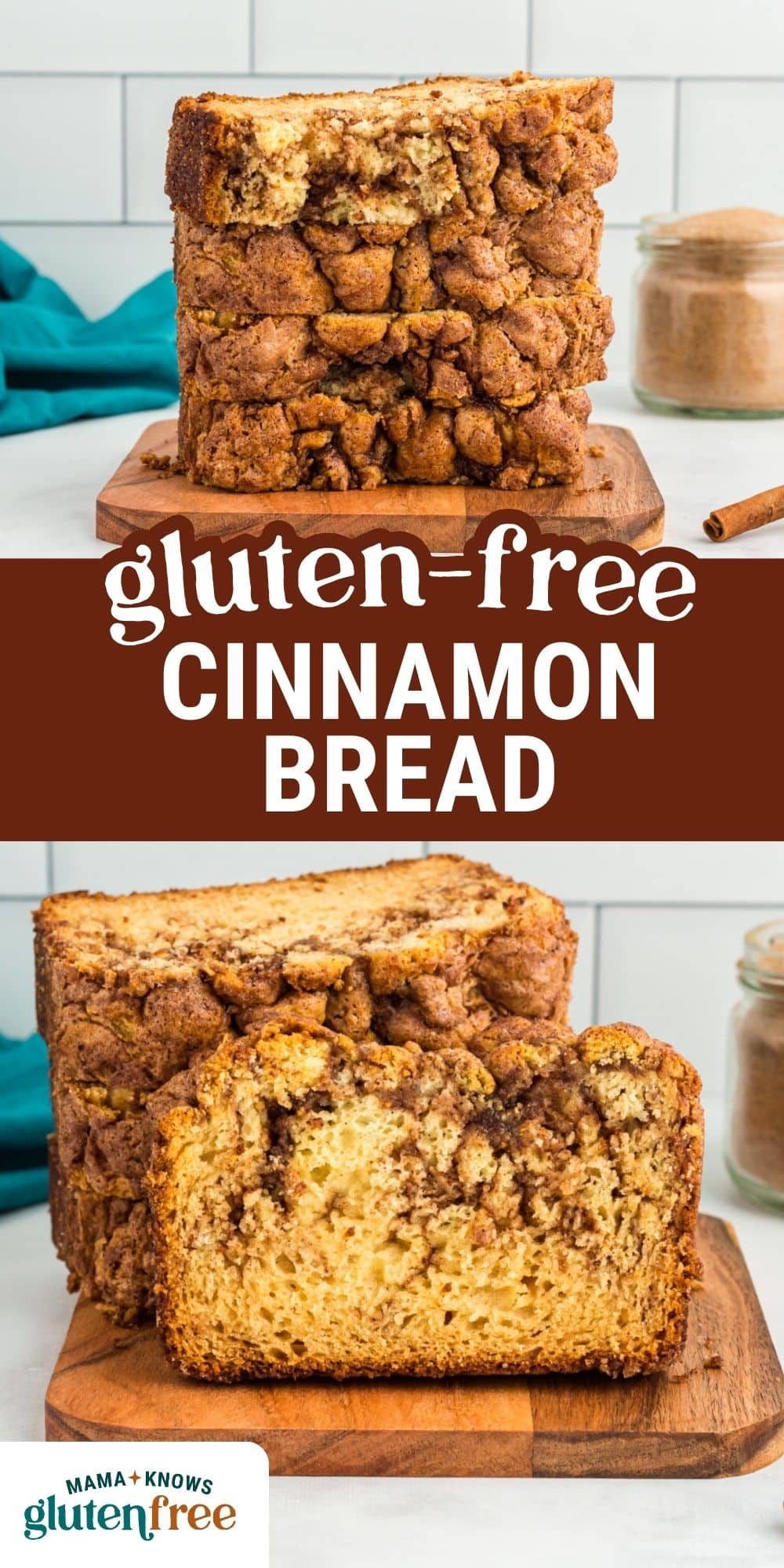 gluten free cinnamon bread pin image