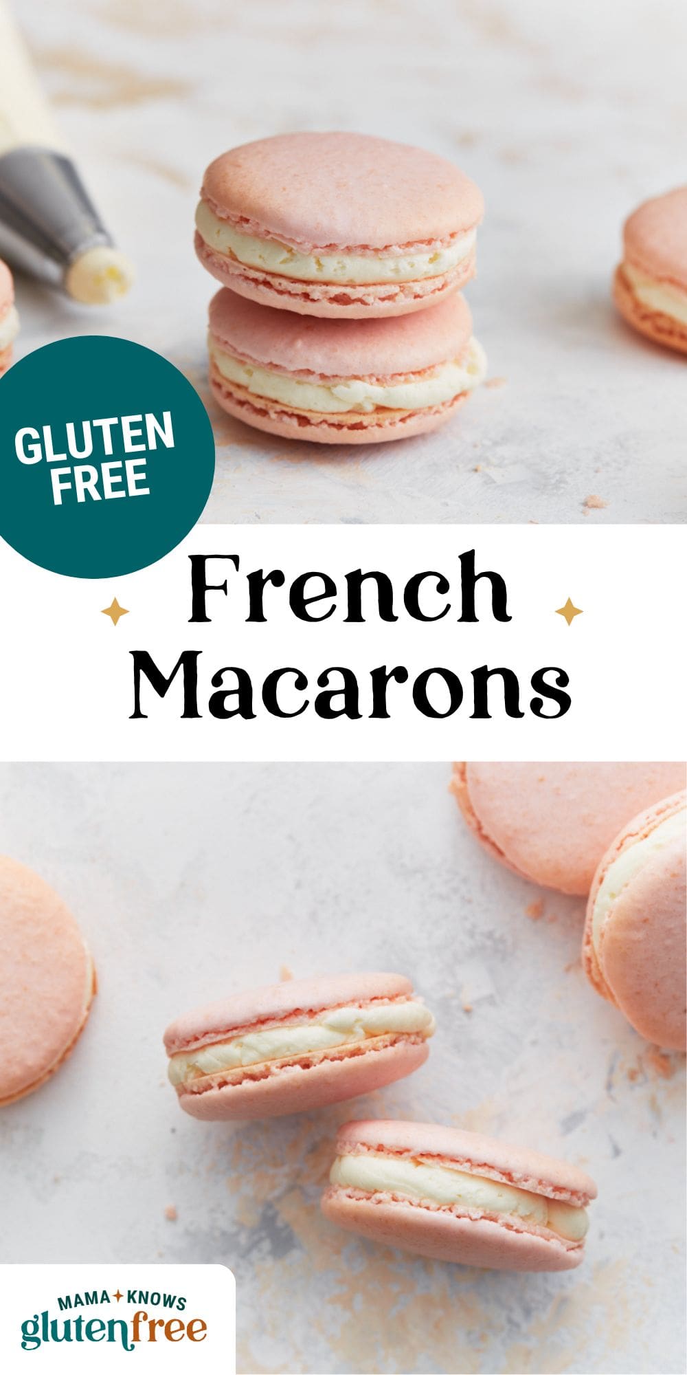 gluten free French macarons pin image