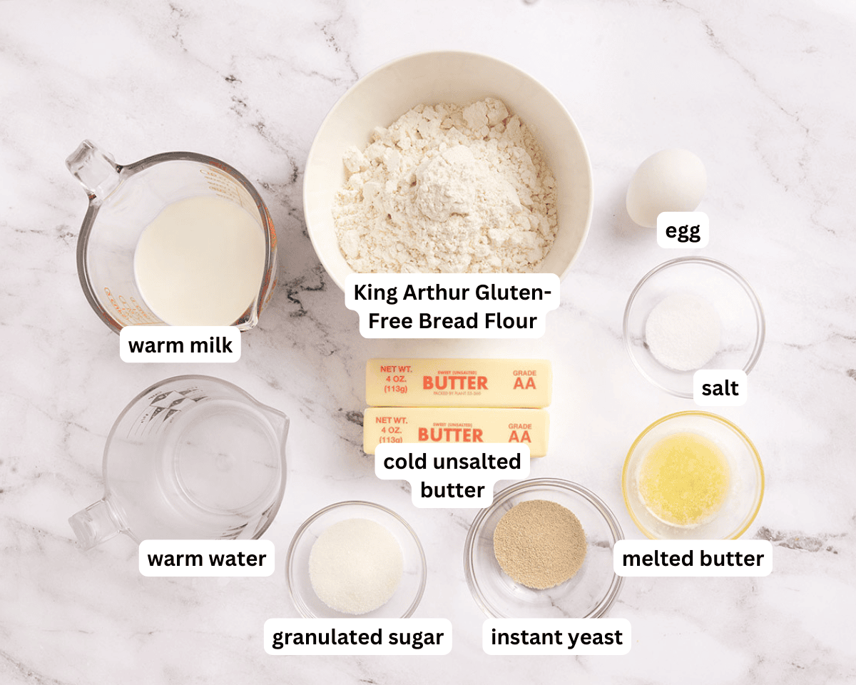 Easy gluten-free croissants recipe ingredients