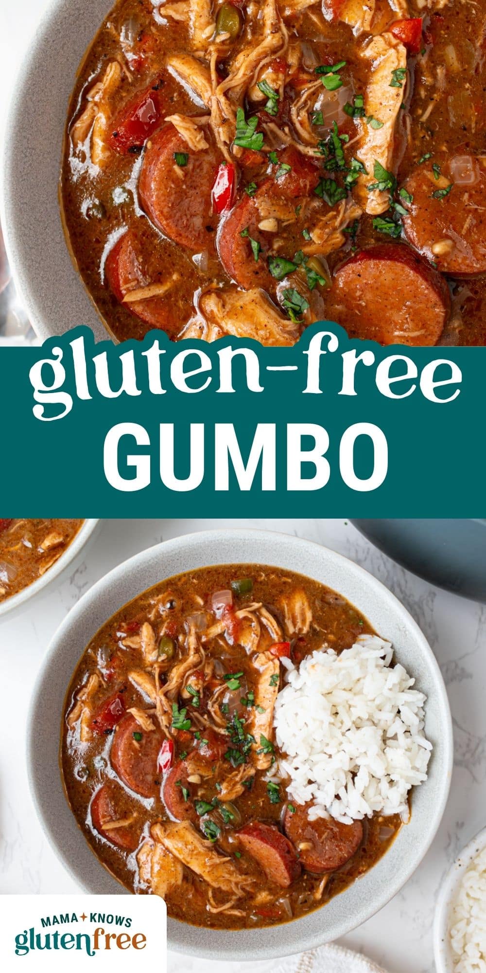 gluten free gumbo pin image