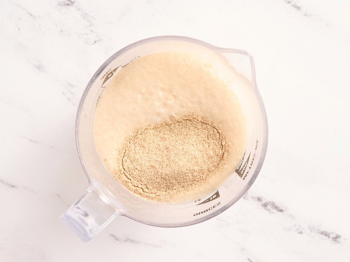 Psyllium husk powder added to the yeast mixture to create structure for gluten free challah bread.