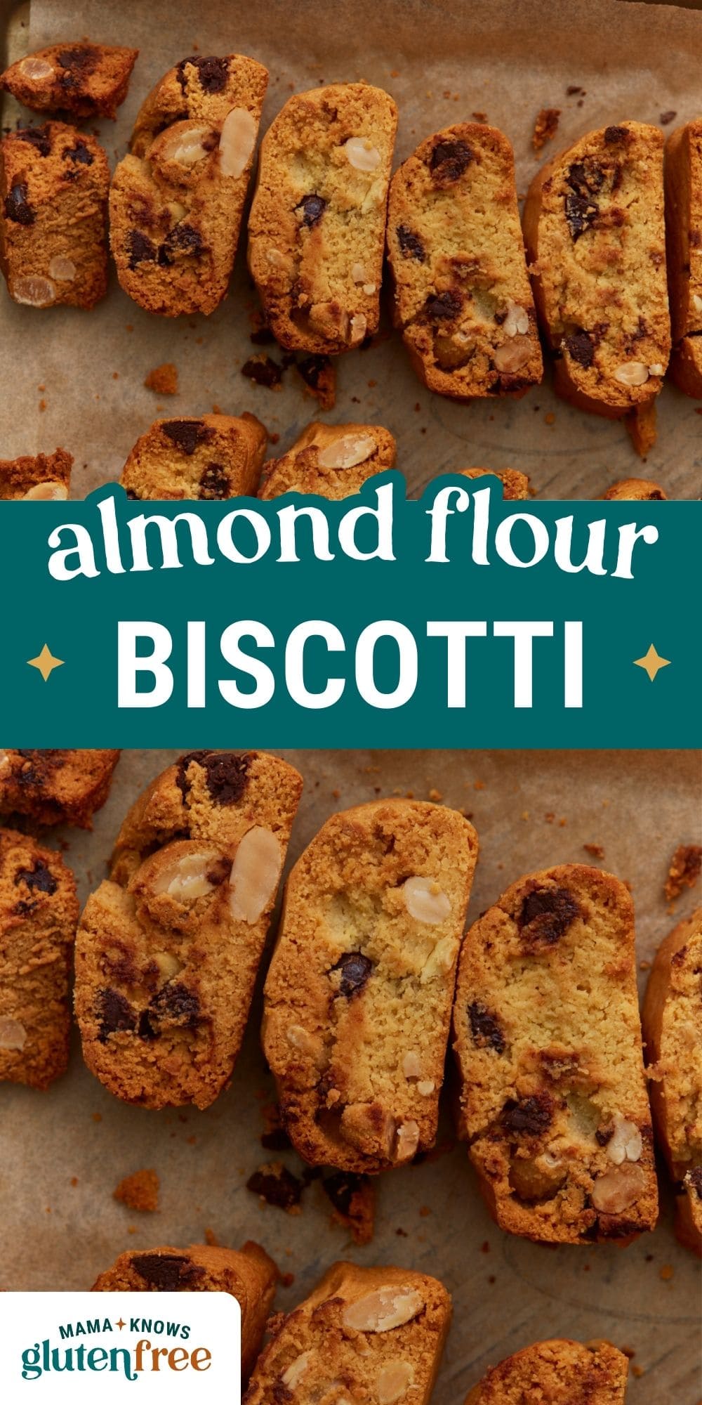 almond flour biscotti pin image