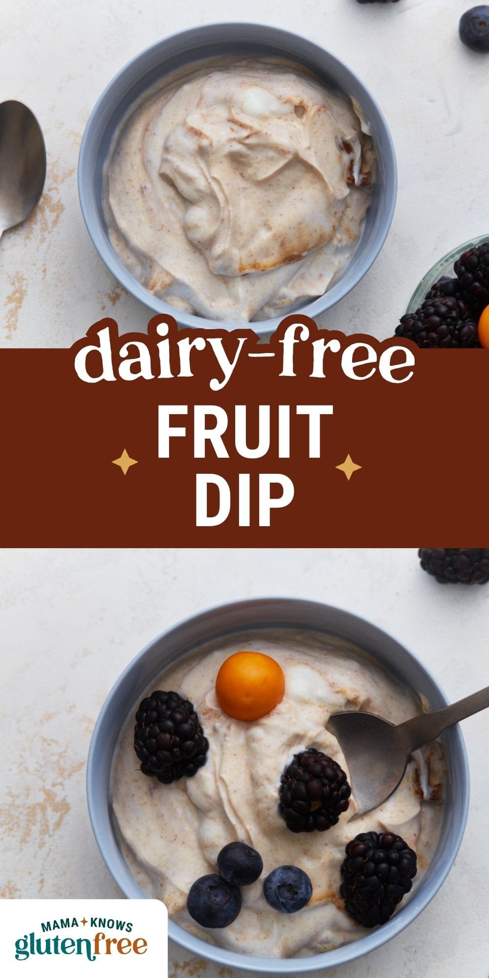 dairy free fruit dip pin image