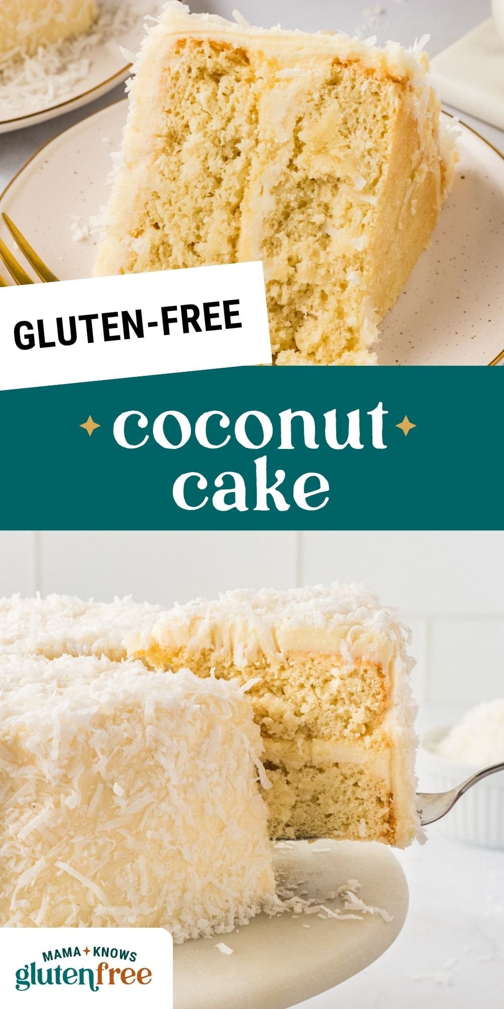gluten-free coconut cake pin image