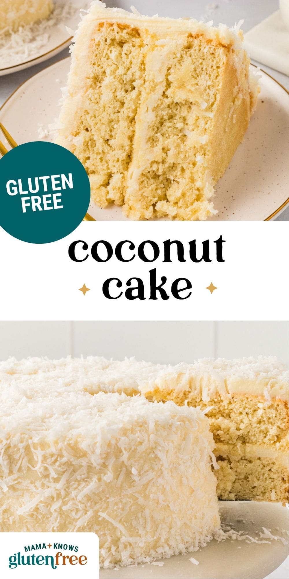 gluten-free coconut cake pin image