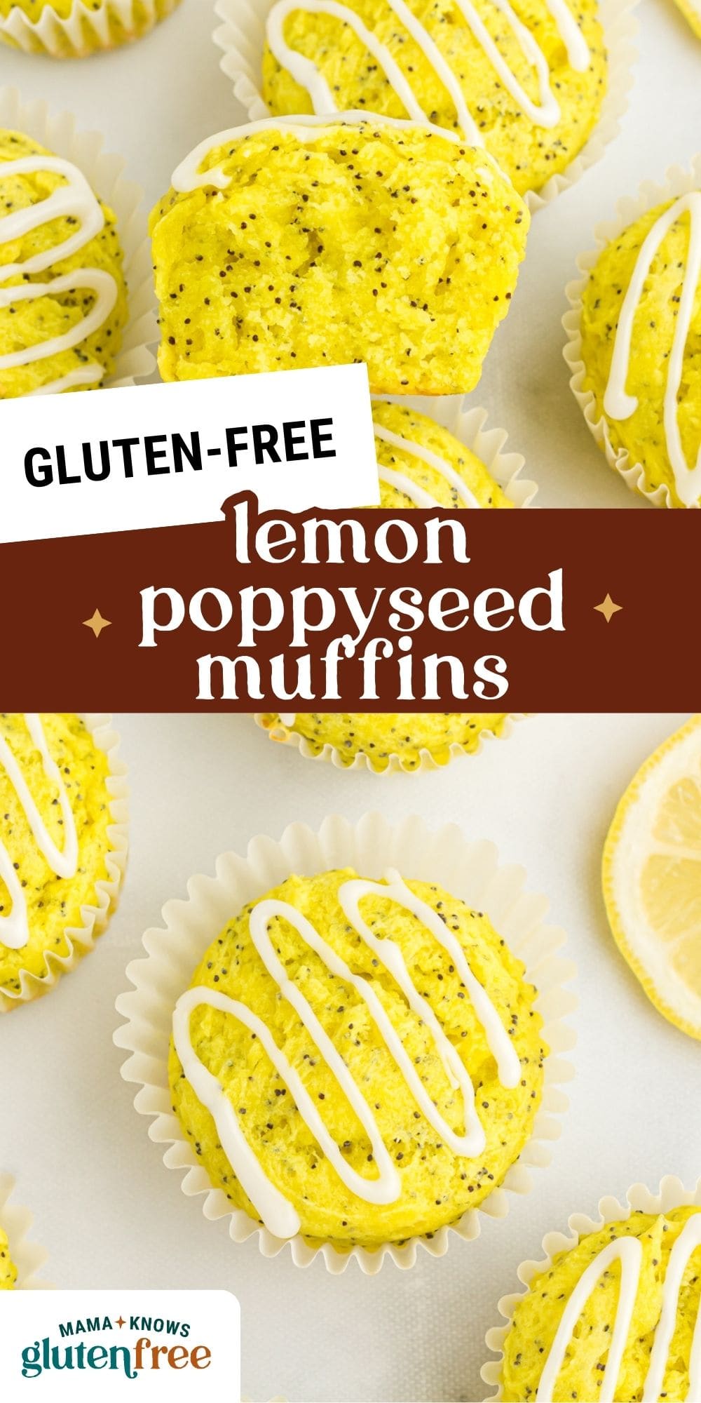 gluten-free poppyseed muffins pin image