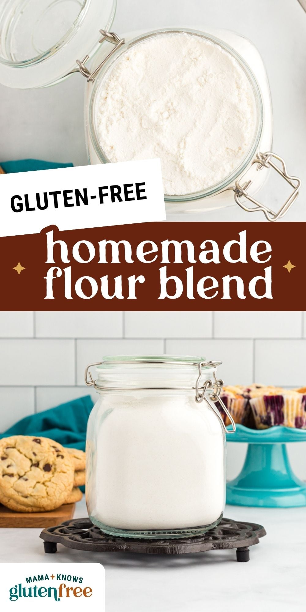 gluten free flour blend pin image