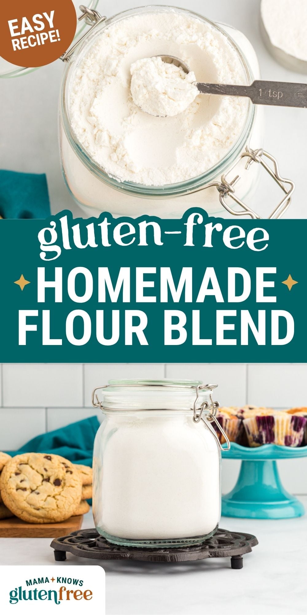 gluten free flour blend pin image