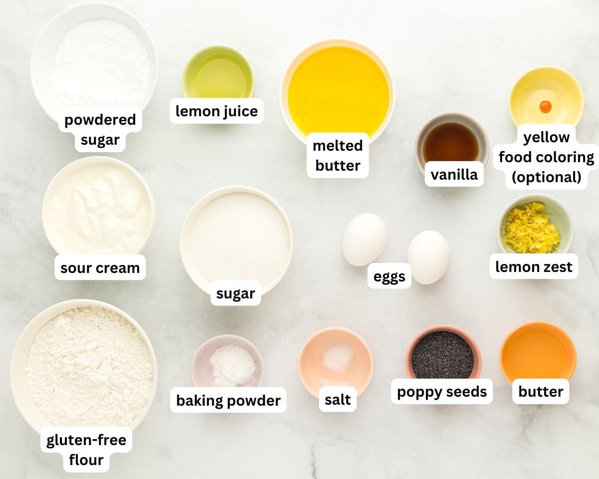 Gluten-free lemon poppy seed muffins