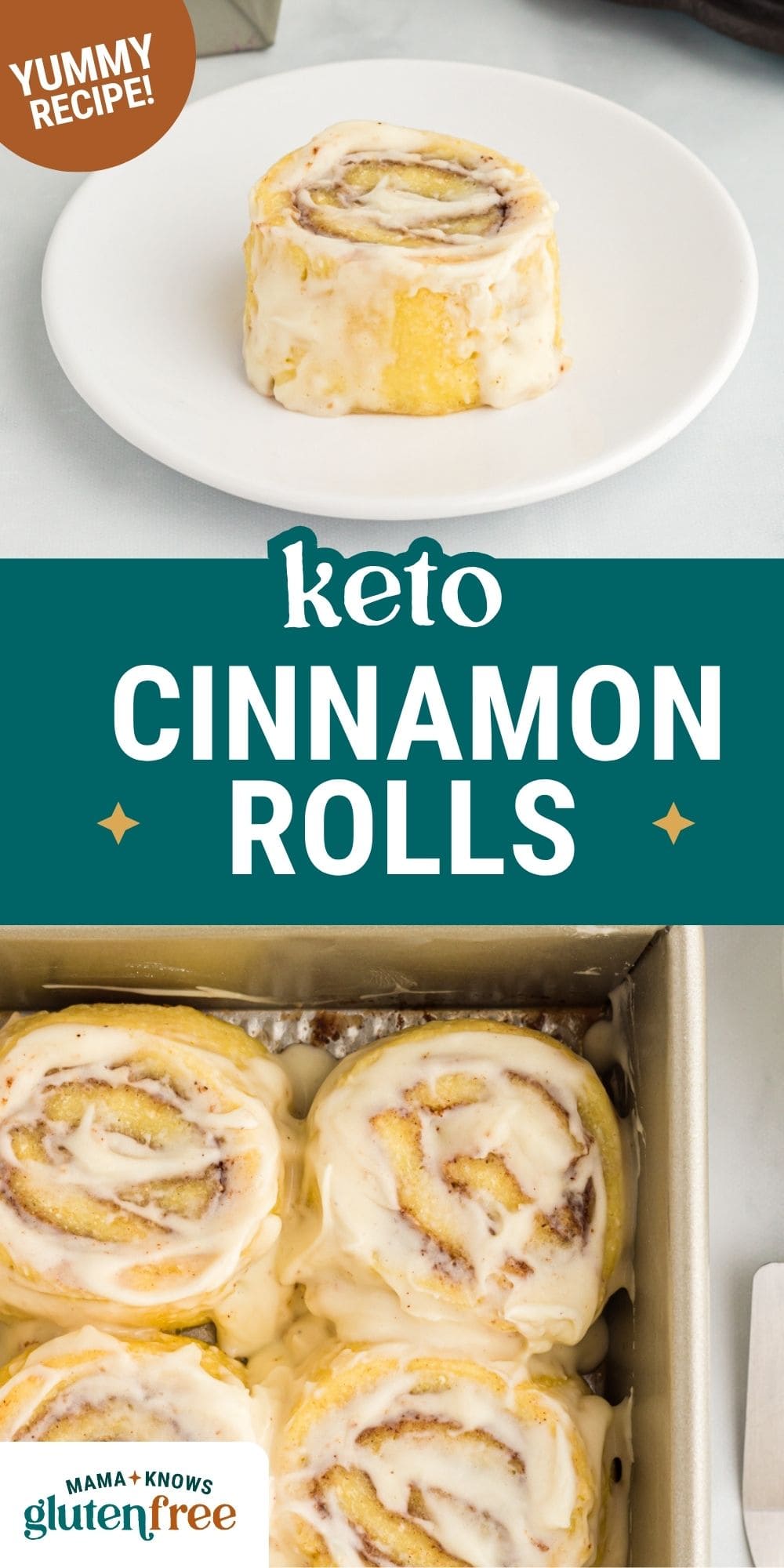 keto cinnamon rolls pin image
