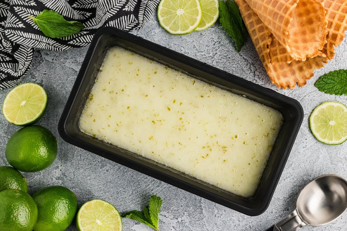 frozen lime sorbet