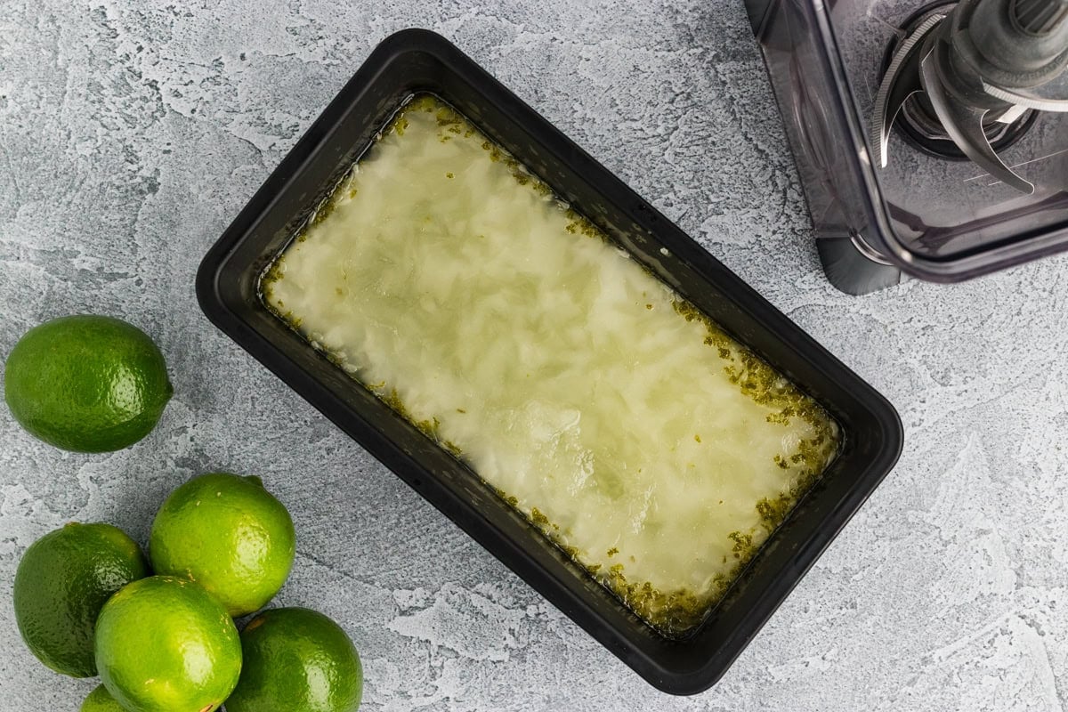 contents of lime sorbet before freezing