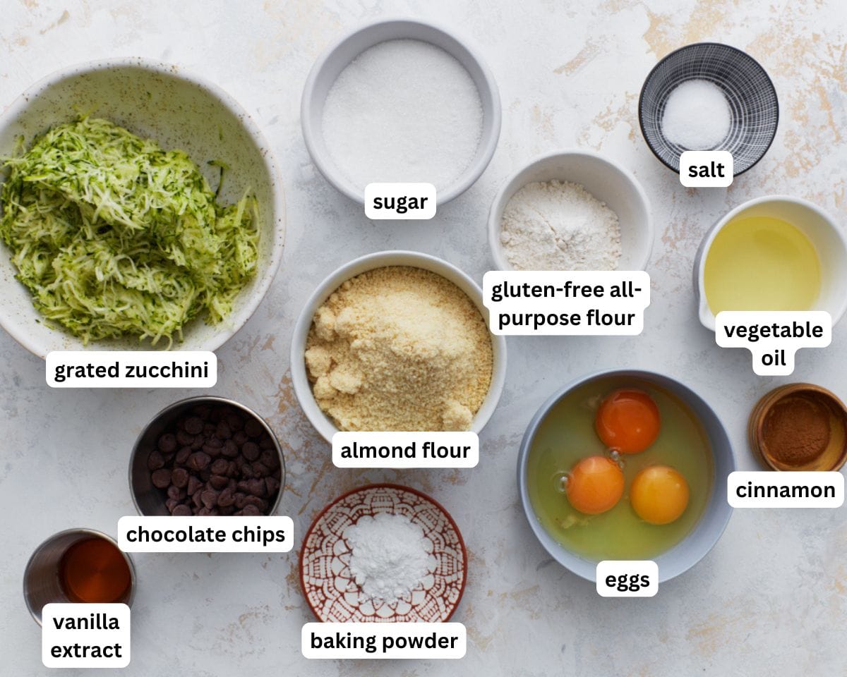 Almond flour zucchini bread ingredients