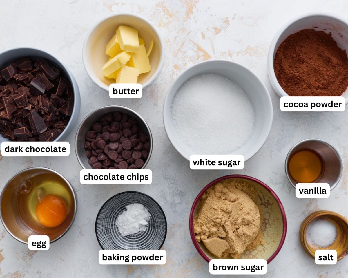 Flourless chocolate cookies ingredients