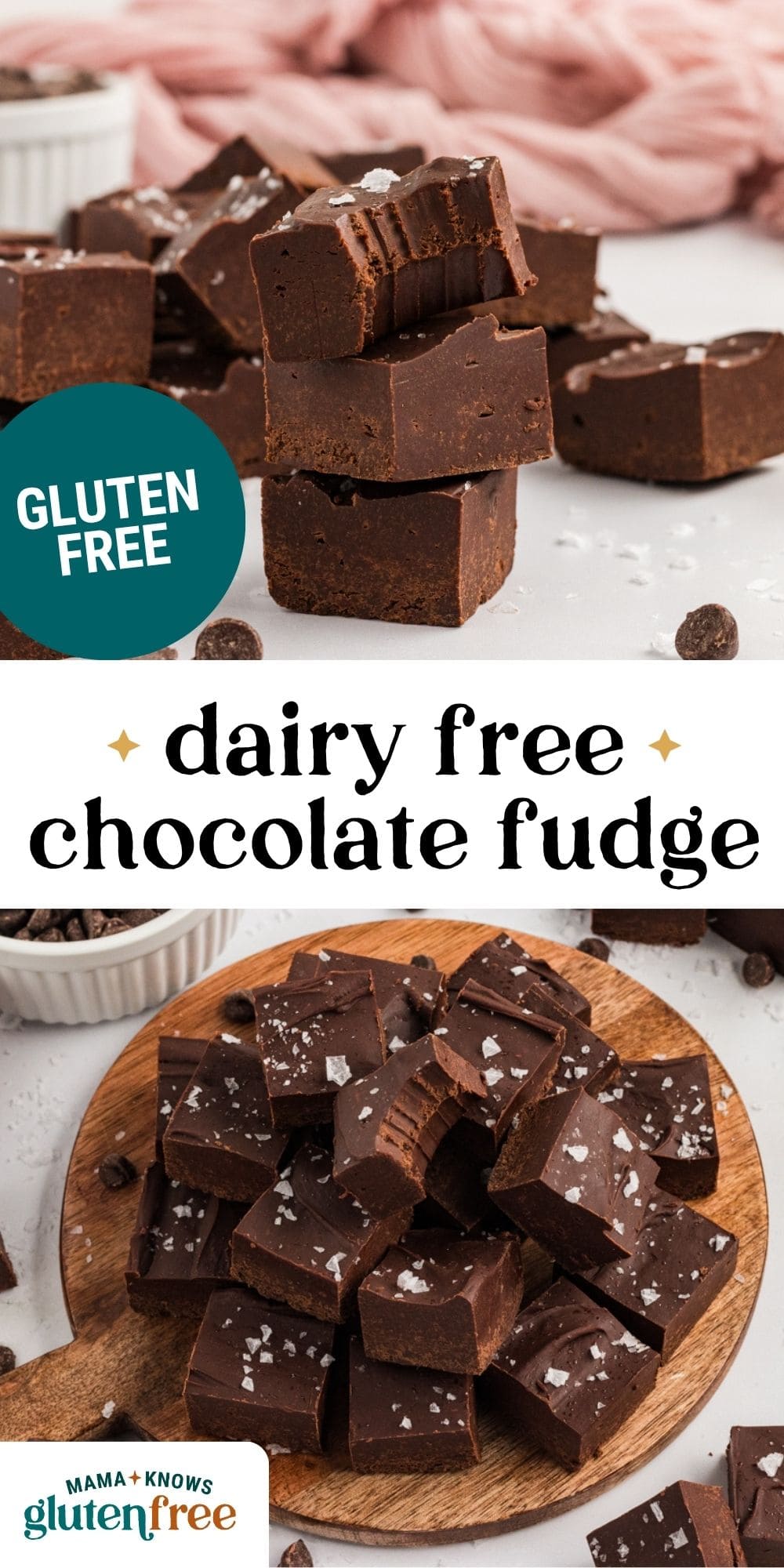 dairy-free chocolate fudge pin image