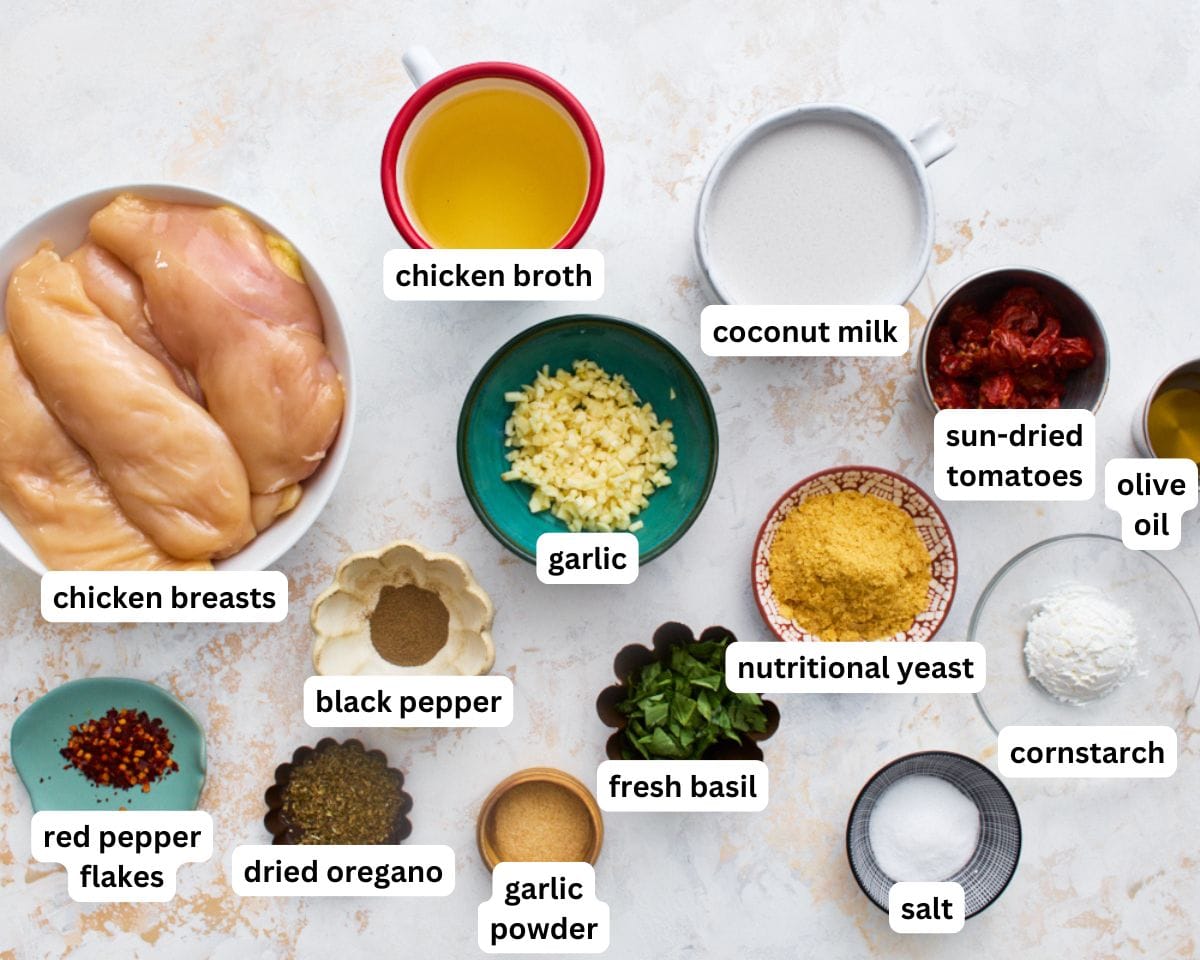 Dairy-free marry me chicken ingredients