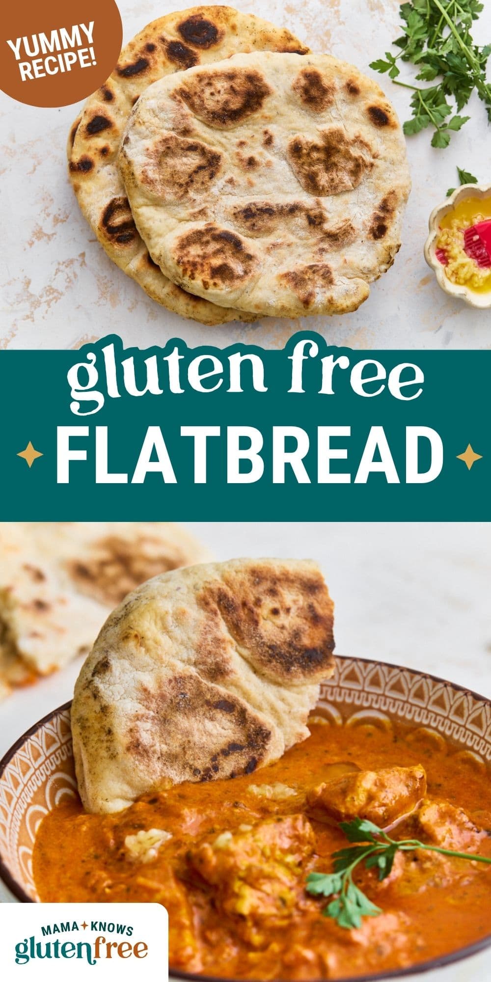 gluten-free flatbread pin image