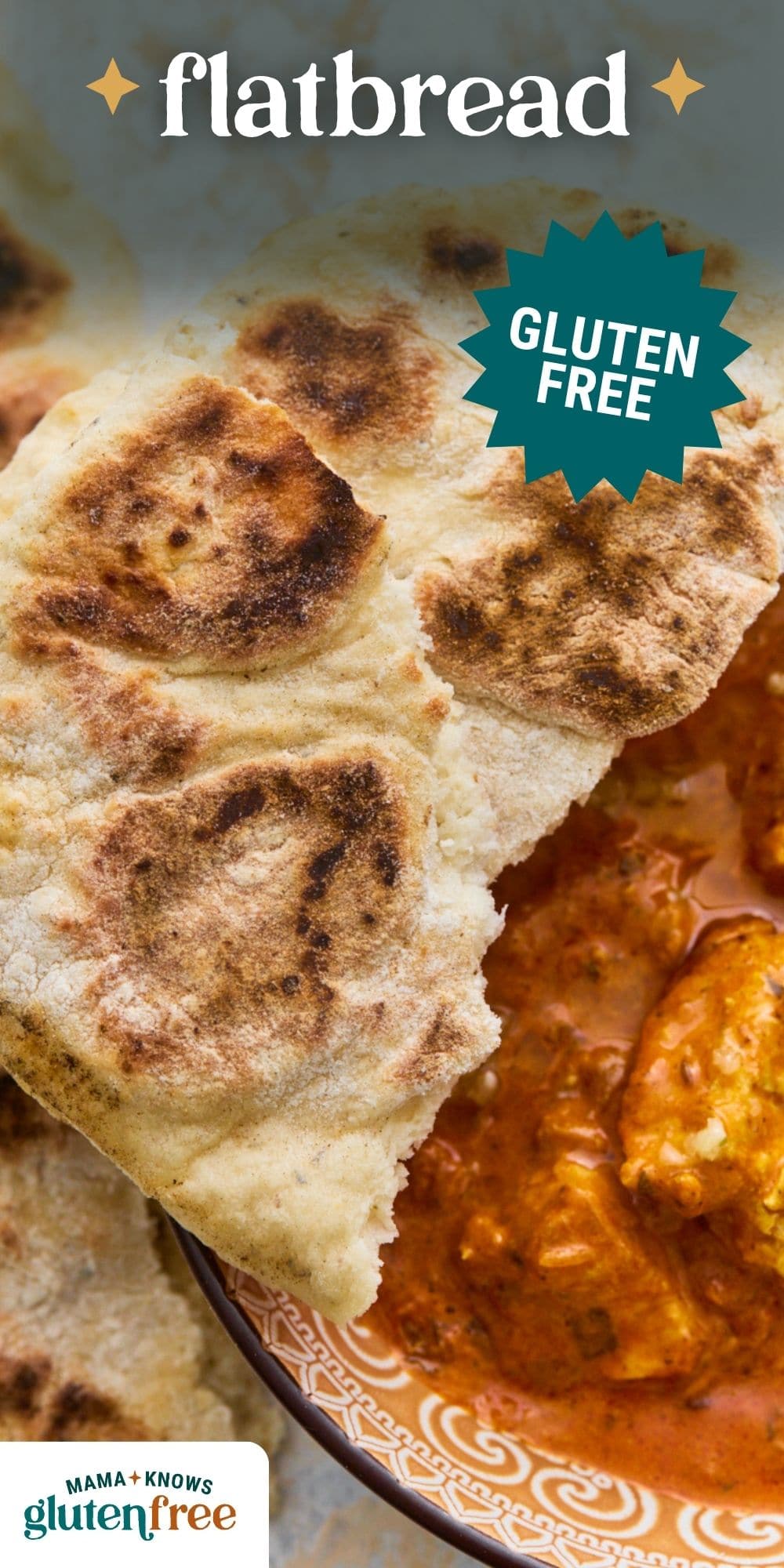 gluten-free flatbread pin image